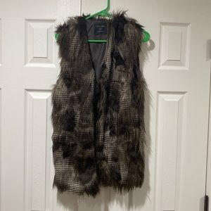 Love Tree Faux Fur Vest
